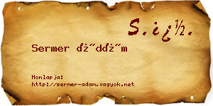 Sermer Ádám névjegykártya
