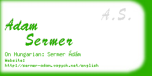 adam sermer business card